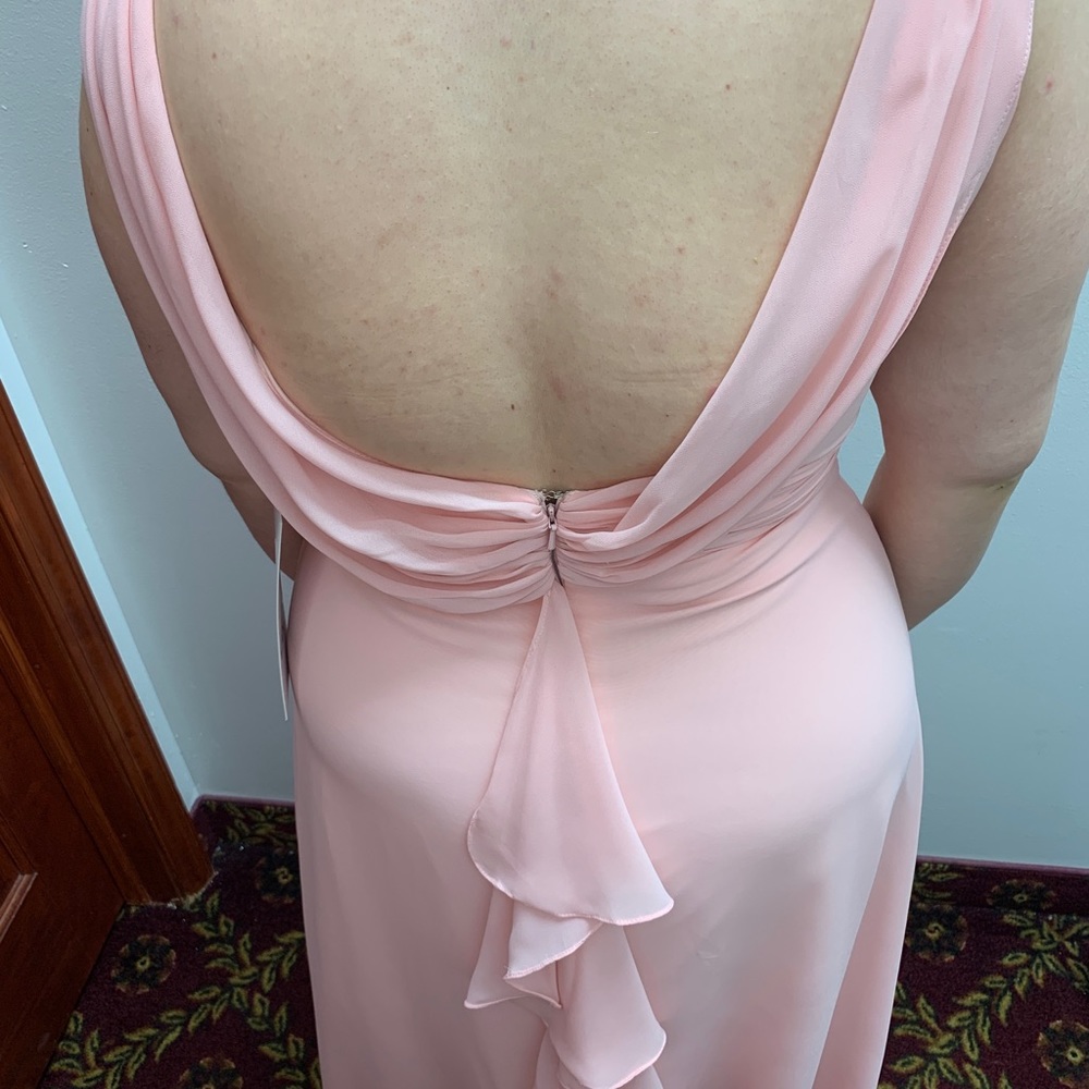 Pink chiffon dress